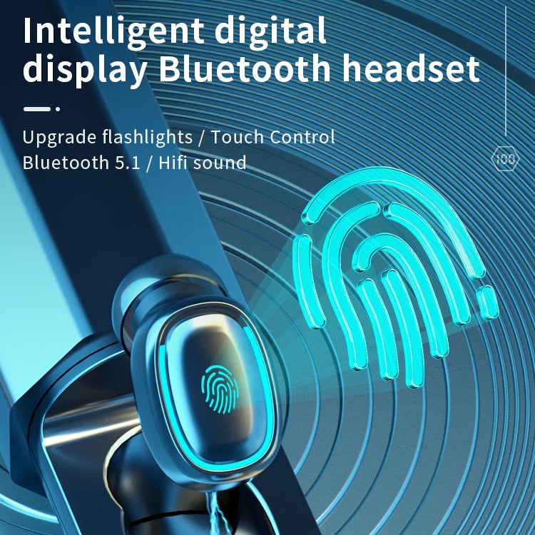 Écouteurs sans fil Bluetooth 5.0 TWS C1, écran tactile polygonal, avec boîtier de chargement, polygonal